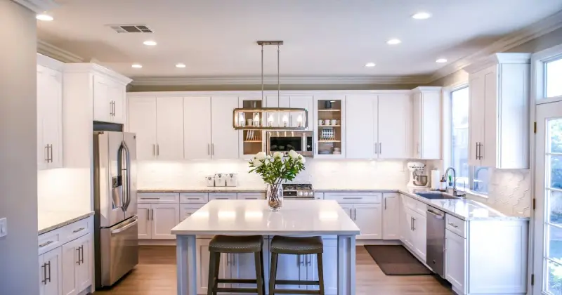 Modern kitchen interior in a newly purchased home