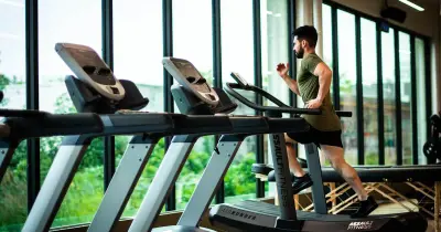 Modern gym interior with clean fitness equipment