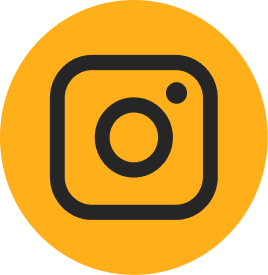Instagram logo on yellow circle